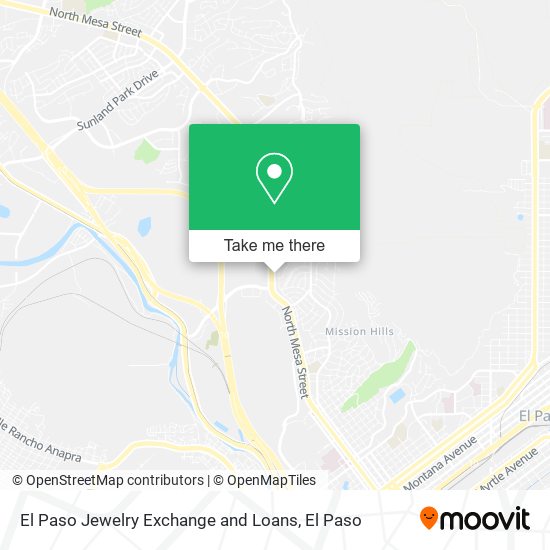El Paso Jewelry Exchange and Loans map