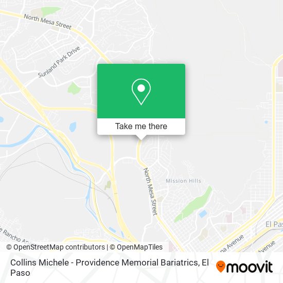 Collins Michele - Providence Memorial Bariatrics map