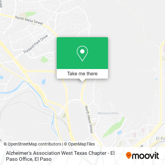 Mapa de Alzheimer's Association West Texas Chapter - El Paso Office