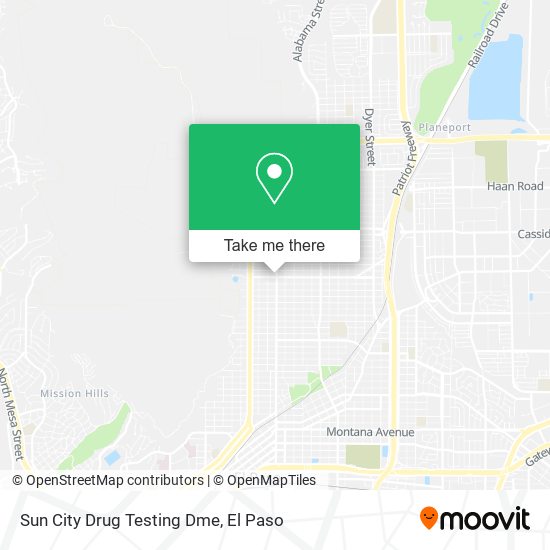 Sun City Drug Testing Dme map