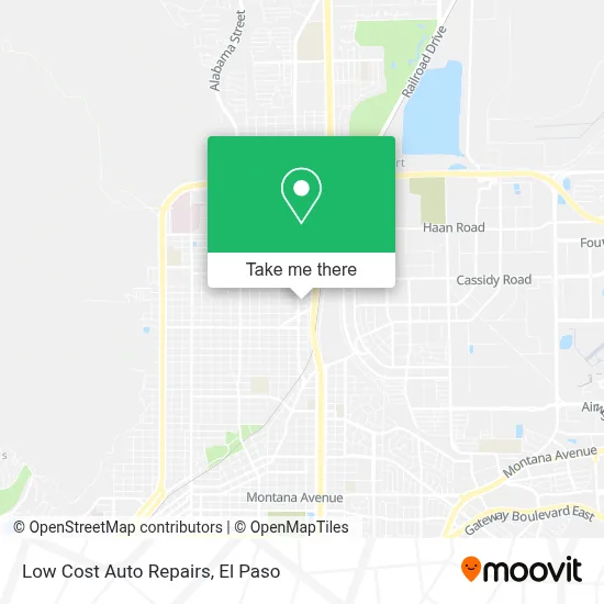 Low Cost Auto Repairs map