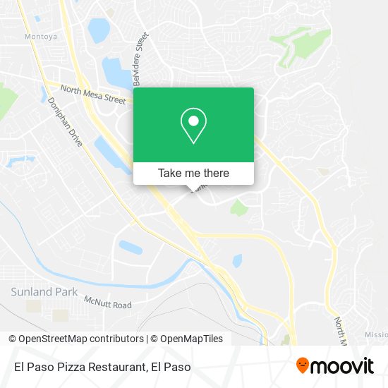 Mapa de El Paso Pizza Restaurant
