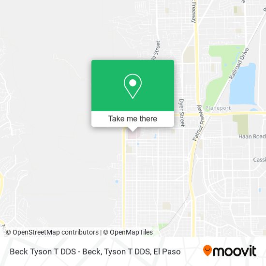Beck Tyson T DDS - Beck, Tyson T DDS map