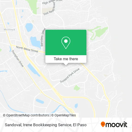 Sandoval, Irene Bookkeeping Service map