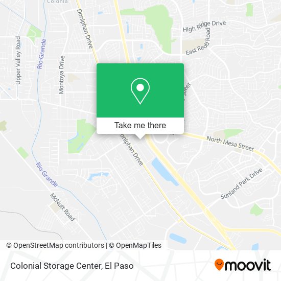 Colonial Storage Center map