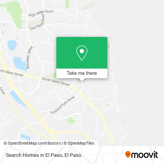 Search Homes in El Paso map