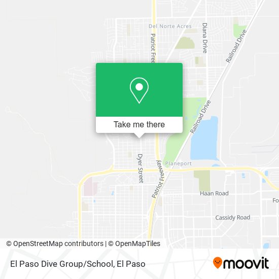 El Paso Dive Group/School map