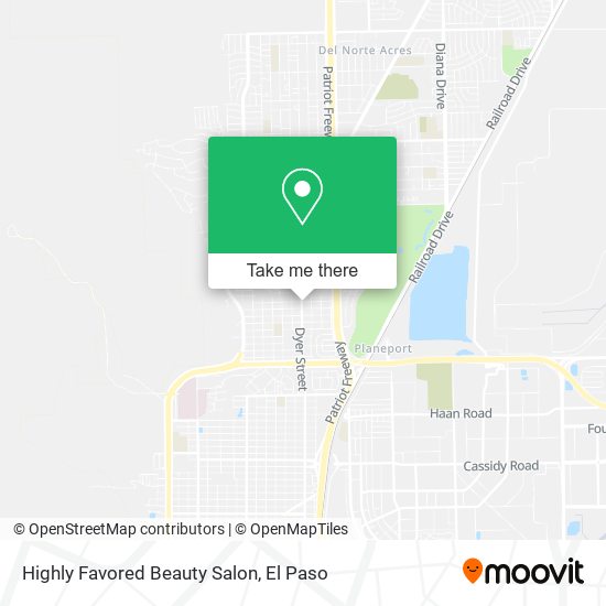 Highly Favored Beauty Salon map