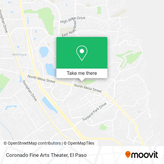 Mapa de Coronado Fine Arts Theater