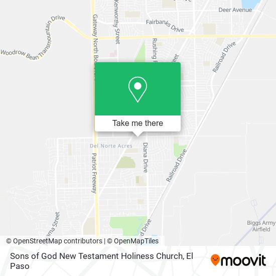 Sons of God New Testament Holiness Church map