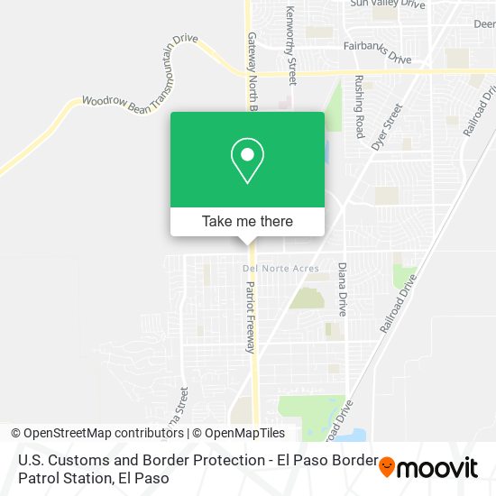 U.S. Customs and Border Protection - El Paso Border Patrol Station map