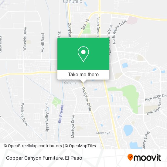 Copper Canyon Furniture map