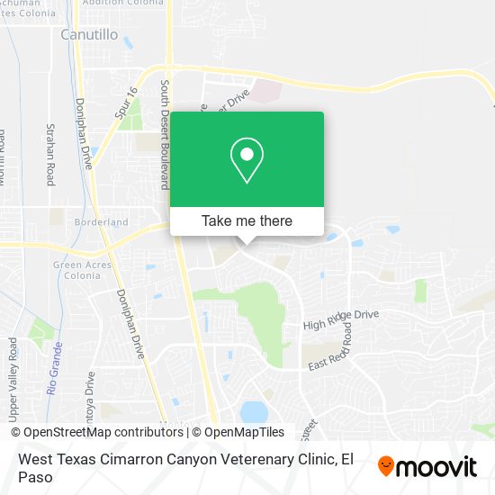 Mapa de West Texas Cimarron Canyon Veterenary Clinic