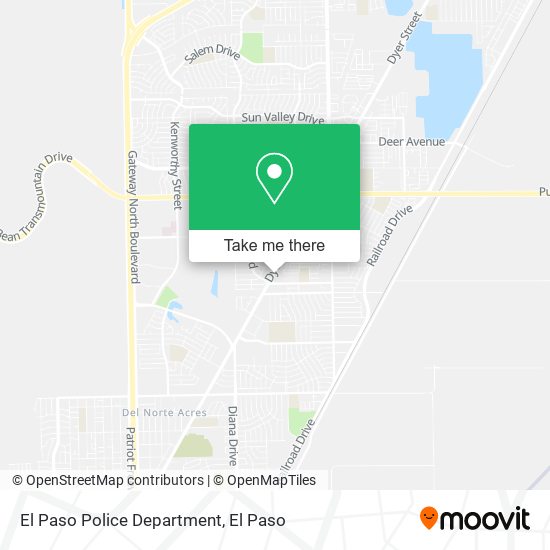 El Paso Police Department map