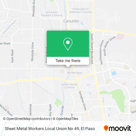 Sheet Metal Workers Local Union No 49 map