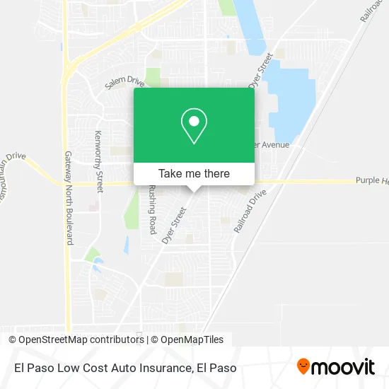 El Paso Low Cost Auto Insurance map