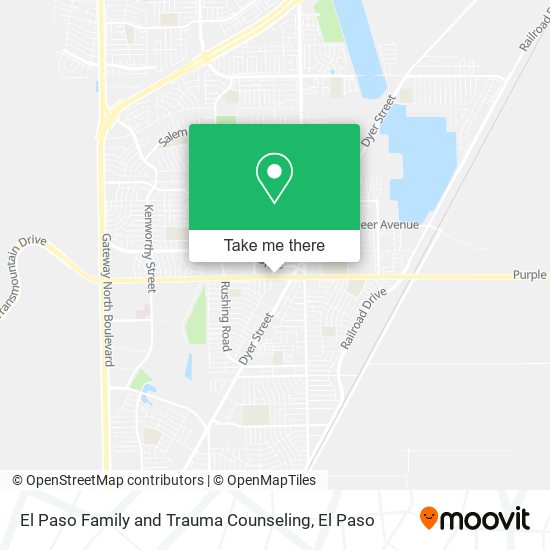 El Paso Family and Trauma Counseling map