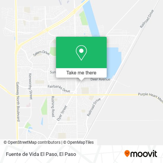 Fuente de Vida El Paso map