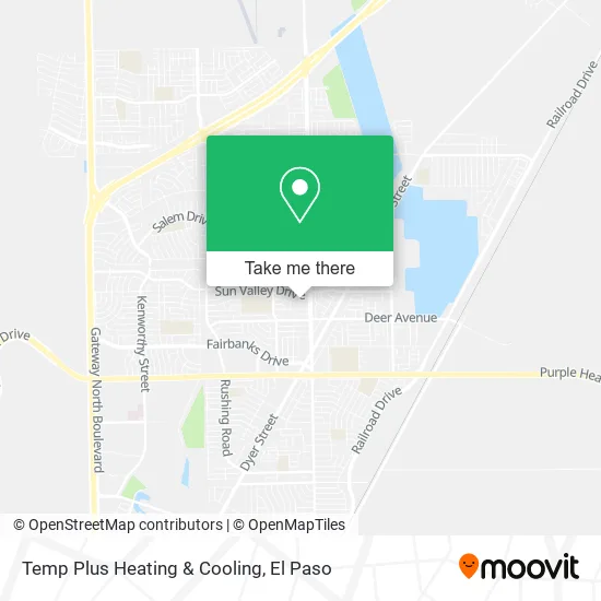 Temp Plus Heating & Cooling map