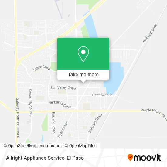 Allright Appliance Service map