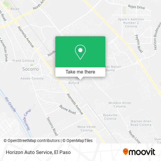 Horizon Auto Service map