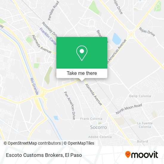 Escoto Customs Brokers map