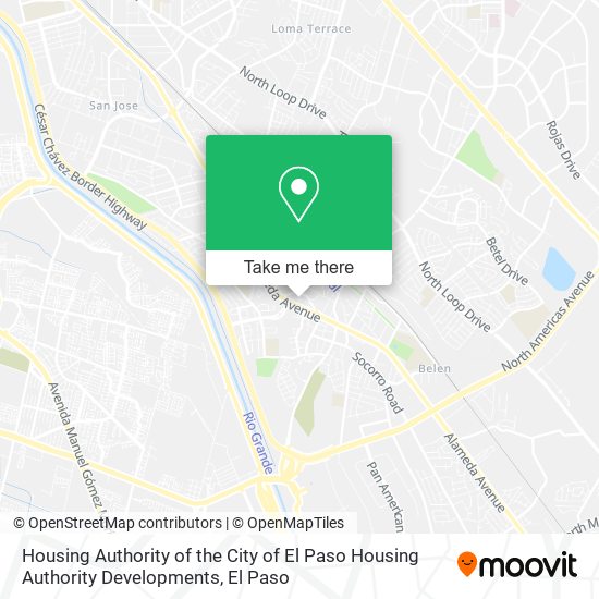 Housing Authority of the City of El Paso Housing Authority Developments map