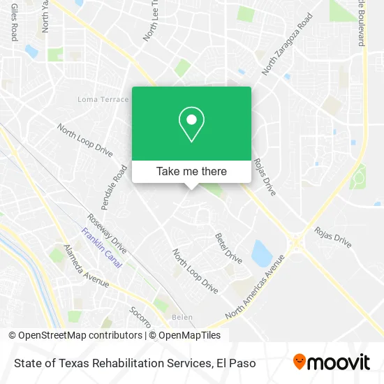 Mapa de State of Texas Rehabilitation Services