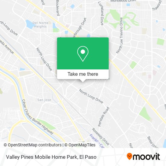 Mapa de Valley Pines Mobile Home Park