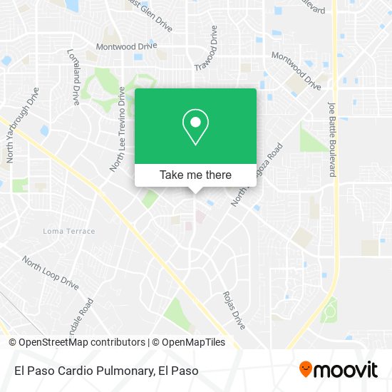 El Paso Cardio Pulmonary map