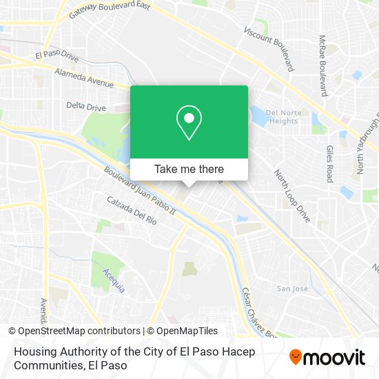 Housing Authority of the City of El Paso Hacep Communities map