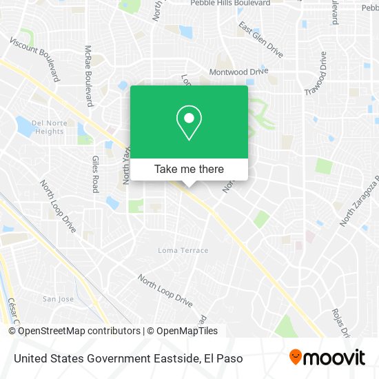 United States Government Eastside map
