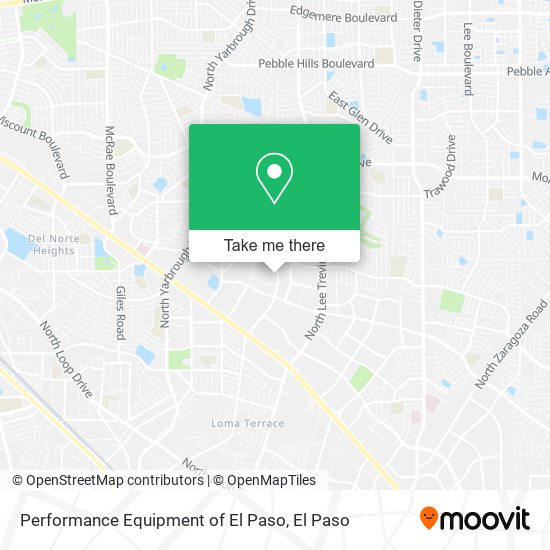 Mapa de Performance Equipment of El Paso