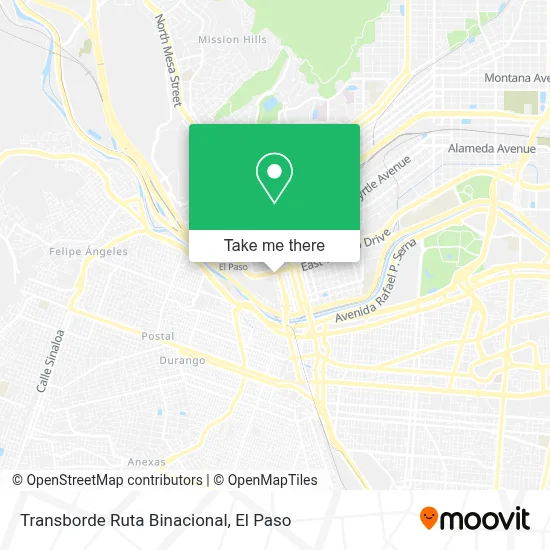 Transborde ¿Cómo llegar a Transborde Ruta Binacional en El Paso en autobús?