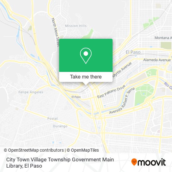 Mapa de City Town Village Township Government Main Library