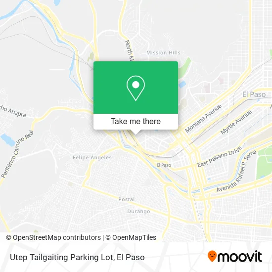 Utep Tailgaiting Parking Lot map