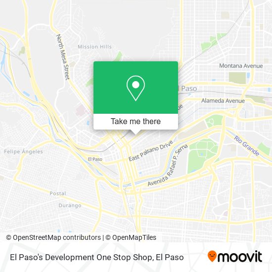 El Paso's Development One Stop Shop map