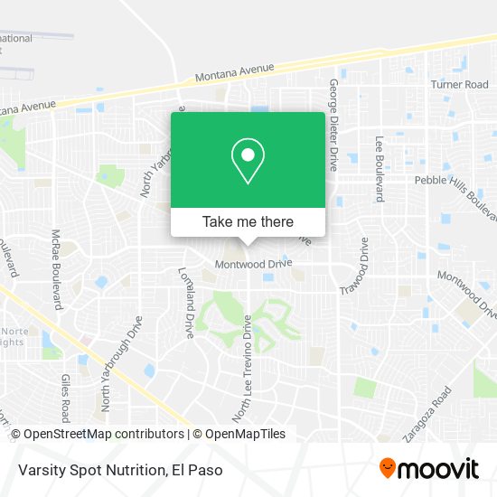 Varsity Spot Nutrition map