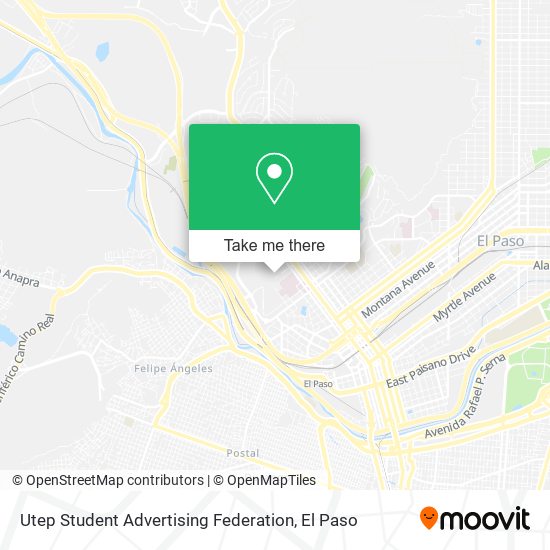 Utep Student Advertising Federation map