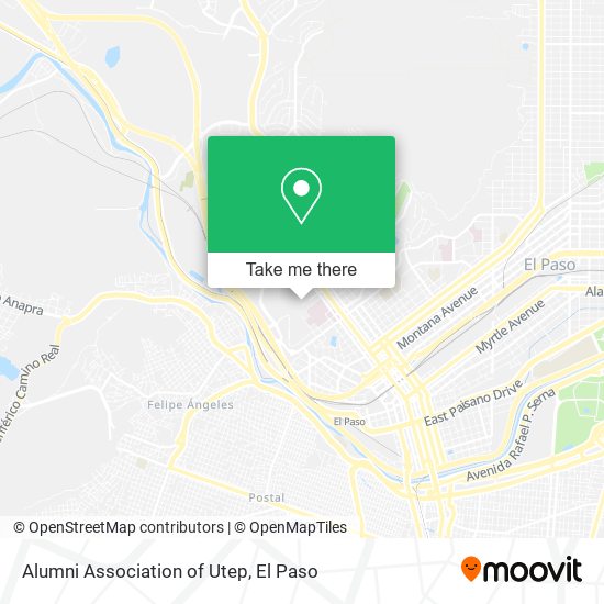 Alumni Association of Utep map