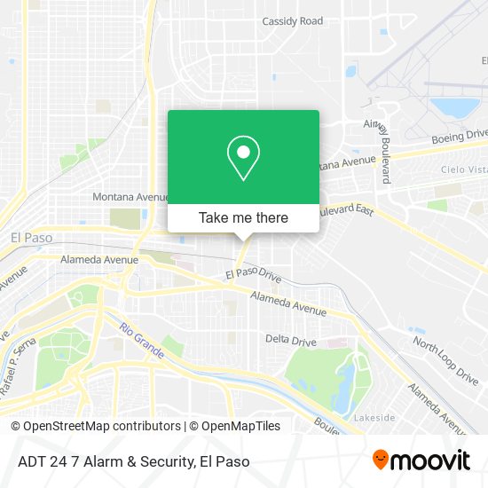 Mapa de ADT 24 7 Alarm & Security