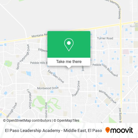 Mapa de El Paso Leadership Academy - Middle East