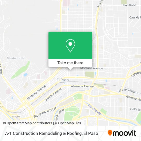 A-1 Construction Remodeling & Roofing map