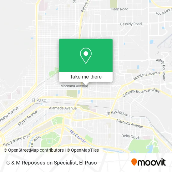 G & M Repossesion Specialist map