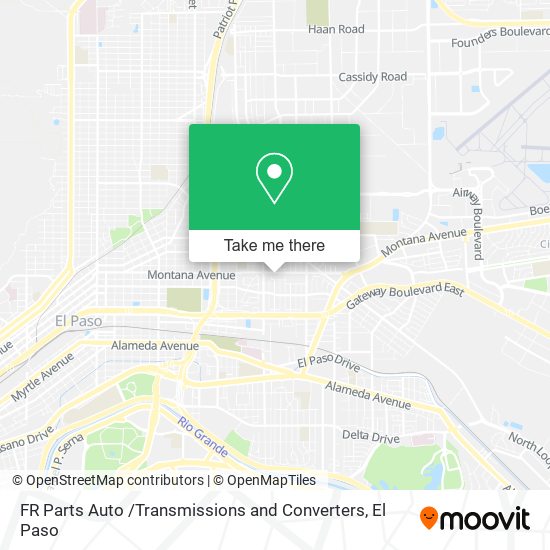 Mapa de FR Parts Auto /Transmissions and Converters