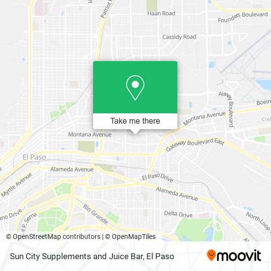 Mapa de Sun City Supplements and Juice Bar