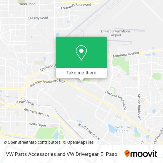 VW Parts Accessories and VW Drivergear map