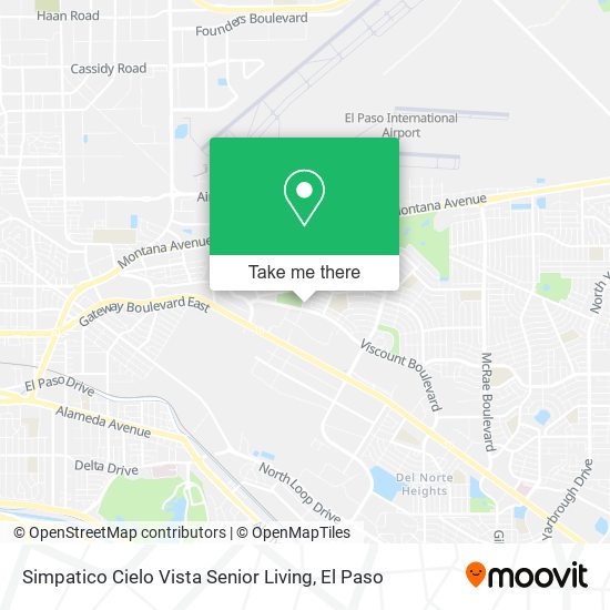 Simpatico Cielo Vista Senior Living map