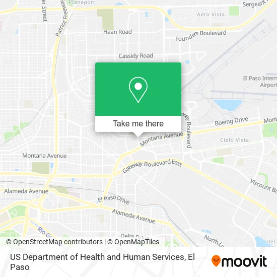 Mapa de US Department of Health and Human Services