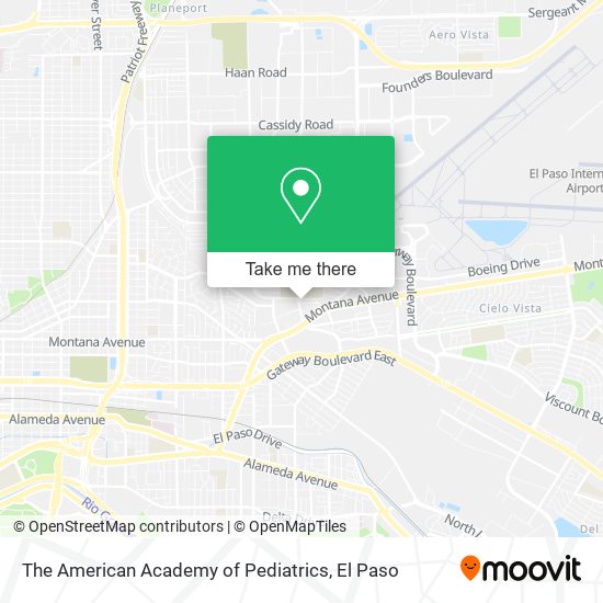 Mapa de The American Academy of Pediatrics